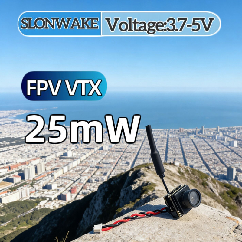 Drone Camera - SLONWAKE FPV 25mW เครื่องส่งสัญญาณ VTX แบบจำลองกำลังไฟ