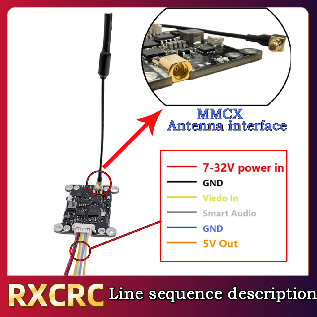 โมดูล RXCRC 5.8G 48CH 1.6W VTX - Drone Camera บทวิจารณ์และราคา