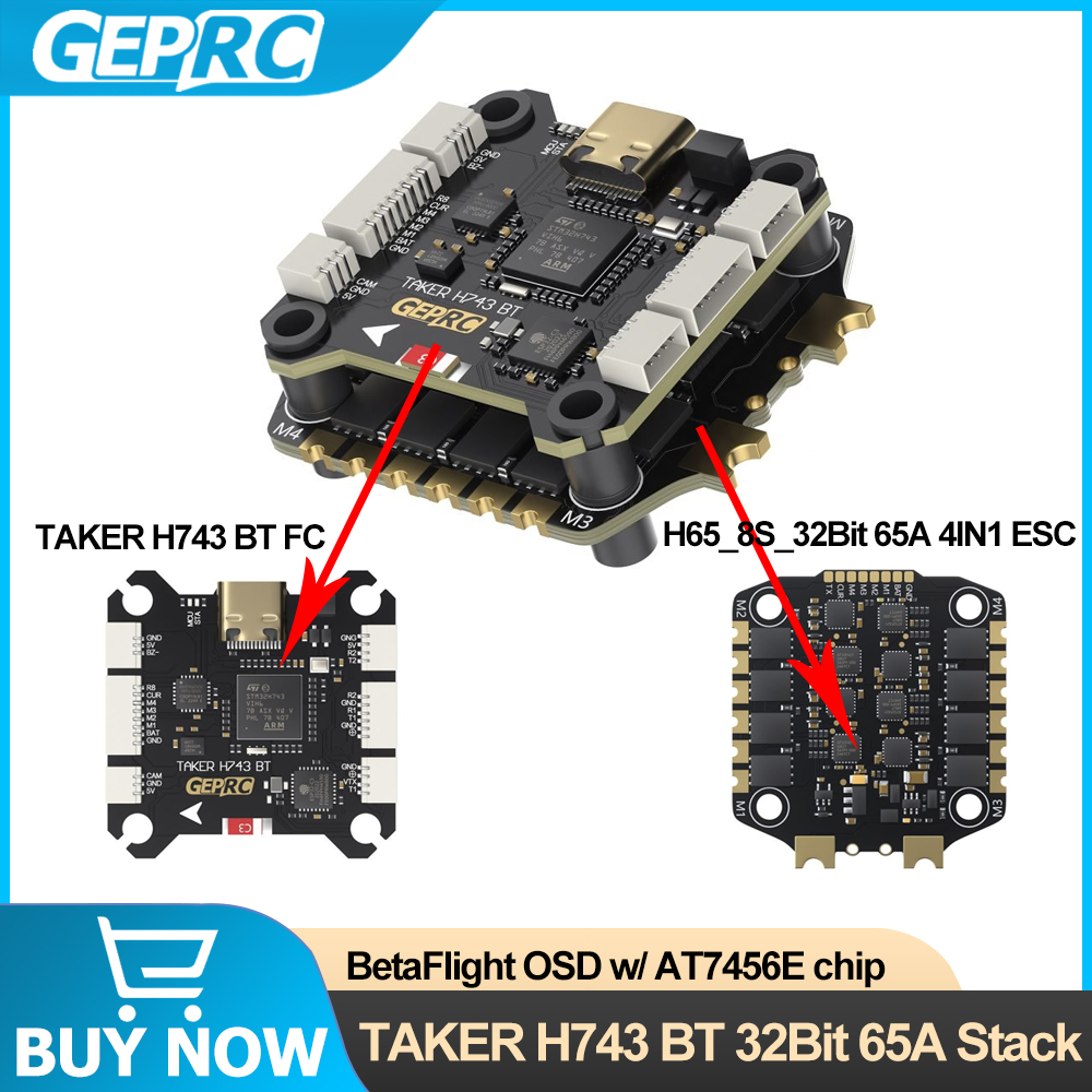 GEPRC TAKER H743 BT 32Bit 65A  - Drone Esc บทวิจารณ์และราคา