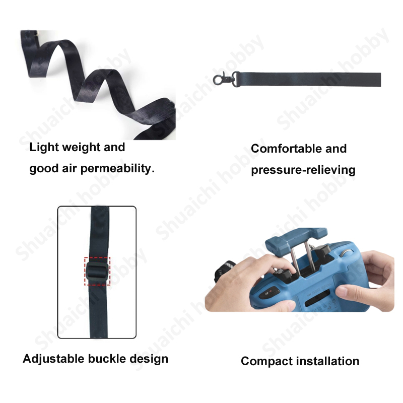 1PCS รีโมทคอนโทรลสายคล้องคอแบบ - Drone Battery Strap บทวิจารณ์และราคา